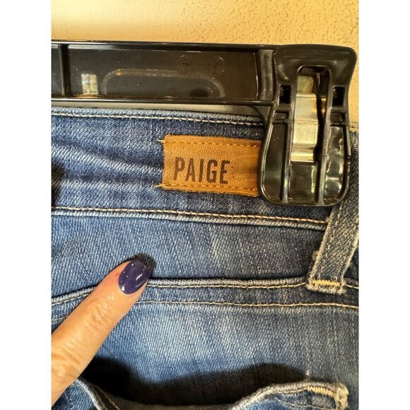 Paige Jeans Women 24 Blue Raya Medium Wash Stretch Denim Skyline Skinny - Picture 8 of 12